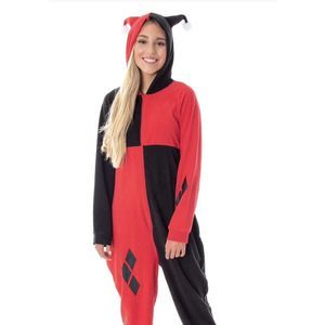 DC Comics Women's Harley Quinn One Piece Union Suit Costume Pajama 2x 3x Plus